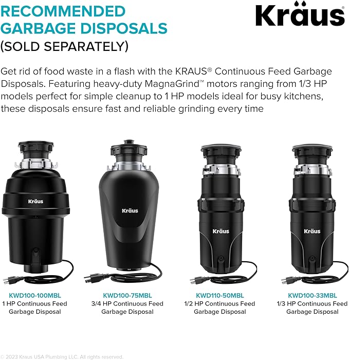 KRAUS KWU111-23 Kore Workstation 23-inch Undermount 16 Gauge Single Bowl Stainless Steel Kitchen Sink with Integrated Ledge and Accessories (Pack of 5)