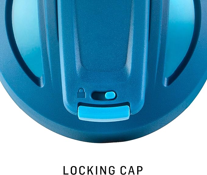 BlenderBottle 28-Ounce Strada Shaker Cups for Protein Shakes, Pre Workout, White and Blue