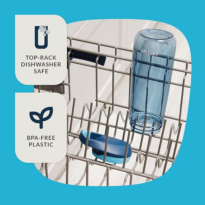 Contigo Micah Water Bottle, 20 oz, Blueberry/Blue Raspberry