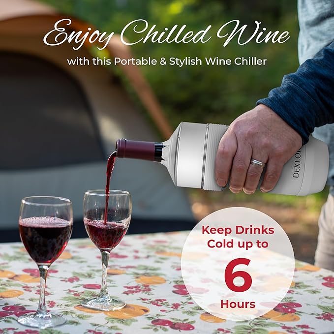 Wine Chiller - Wine Coolers for Wine Bottles and Champagnes, Keeps Wine and Beverages Cold - Perfect Wine Gift For Parties and Dinners