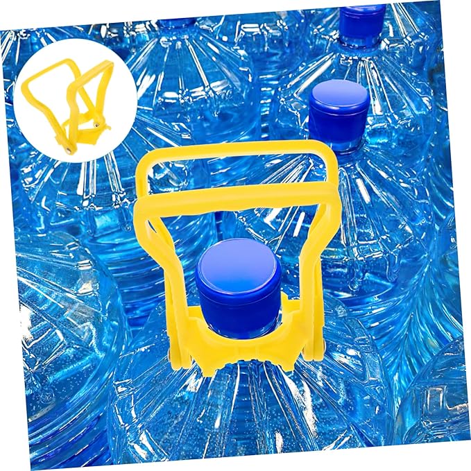 4pcs Gallon Bottle Carrier Drinking Water Bottle Handle Water Bottle Lift Handles Gallon Water Bottle Caps Bottle Carrier Lifter 5 Gallon Water Jug Holder Bucket Blue Bottle Abs