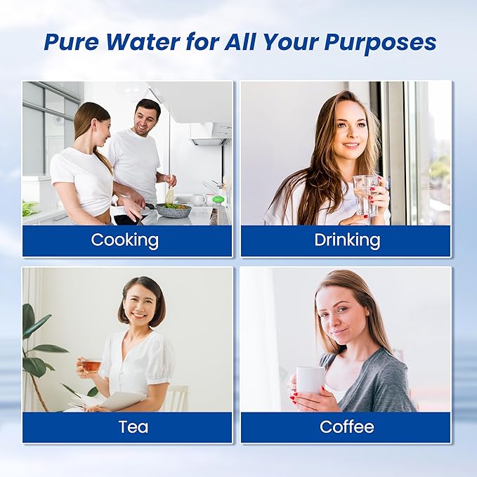 Waterspecialist Replacement for Aquasana® AQ-5300R Under Sink Water Filter, 600 Gallons Filter Life, Fit AQ-5300.55, AQ-5300.56 and AQ-5300.62, 3 Filters