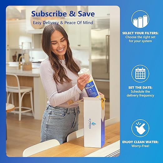 Express Water Reverse Osmosis Water Filtration System – 5 Stage RO Water Filter System with Faucet and Tank – Under Sink Water Filter – 100 GPD