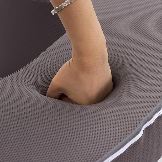 A Nice Night Lap Desk Rest Pillow for Adult,TV Trays Bed Pillow, Memory Foam Rest Pillow for Reading, Working, Playing Switch or Sitting in Bed Sofa Floor,DarkGrey