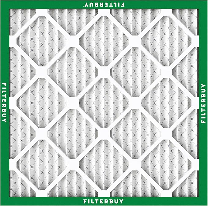 Filterbuy 16x16x1 Air Filter MERV 8 Dust Defense (12-Pack), Pleated HVAC AC Furnace Air Filters Replacement (Actual Size: 15.75 x 15.75 x 0.75 Inches)