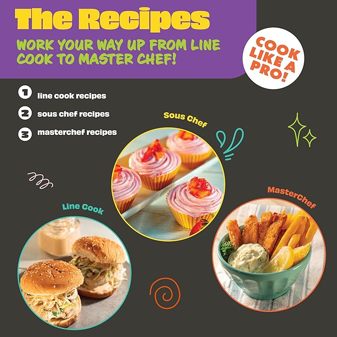 Knife and Cutting Board Set - Includes Real Cutting Tools for Kids and 15 Cooking Childrens Baking Recipes - Great for Homemade Cooking Party, Birthday Activity