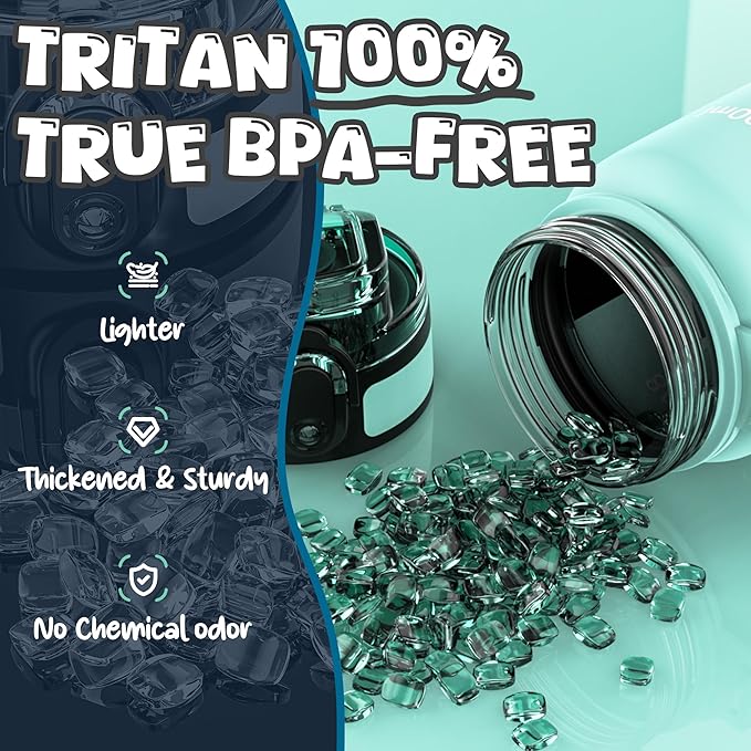 OLDLEY Kids Water Bottle for School, 17 oz (2 lids) BPA-Free Reusable Leak-proof Durable Tritan Plastic Water Bottles with Straw & Chug Lids, Anti-dust Spout Cover (Mintpink)