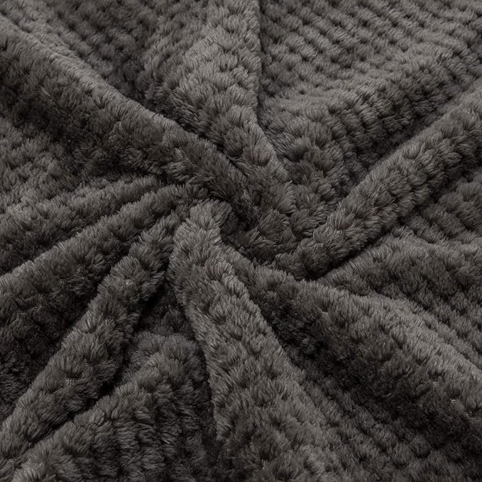 Fuzzy Blanket or Fluffy Blanket for Baby, Soft Warm Cozy Coral Fleece Toddler, Infant or Newborn Receiving Blanket for Crib, Stroller, Travel, Decorative (28Wx40L, XS-Eagle Grey)