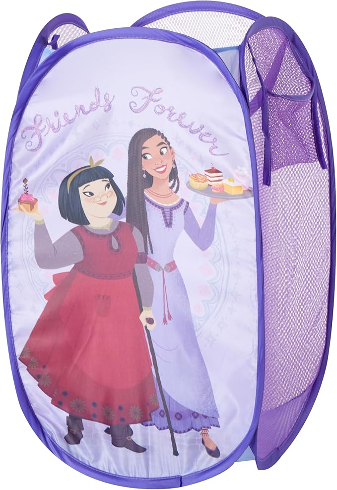 Disney Wish Pop Up Hamper with Durable Carry Handles, 21'' H x 13.5'' W X 13.5'' L