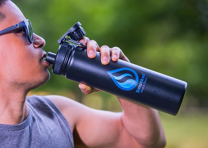 Sports original 24oz Stainless steel water bottle with strong LID and carrying loop