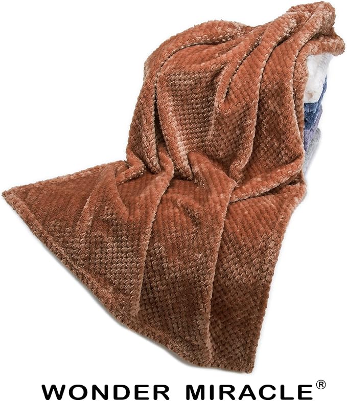 Fuzzy Blanket or Fluffy Blanket for Baby Girl or boy, Soft Warm Cozy Coral Fleece Toddler, Infant or Newborn Receiving Blanket for Crib, Stroller, Travel, Decorative (28Wx40L, XS-Deep Coffee)