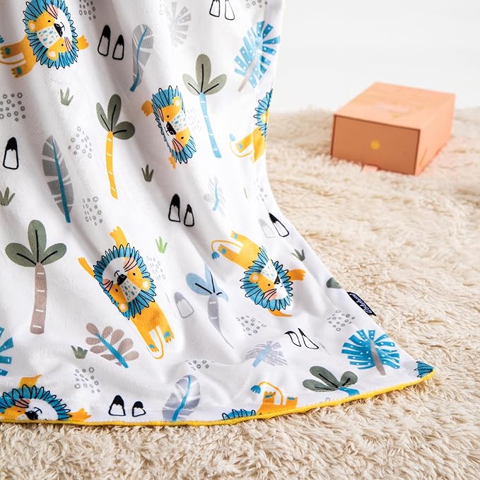 Baby Blanket for Boys Girls Super Soft Blanket,Fluffy Warm Lightweight Baby Receiving Blankets,Double Layer with Dotted Backing for Toddler Nursery (Lion, 30 * 40inch)