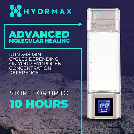 Hydrogen Water Bottle – Silver - Lab Tested 5000ppb, Hydrogen Water Bottle Generator, Reduces Inflammation & Increases, Energy, Hydrogen Water, Hydrogenated Water, Water Ionizer, Wellness Gift