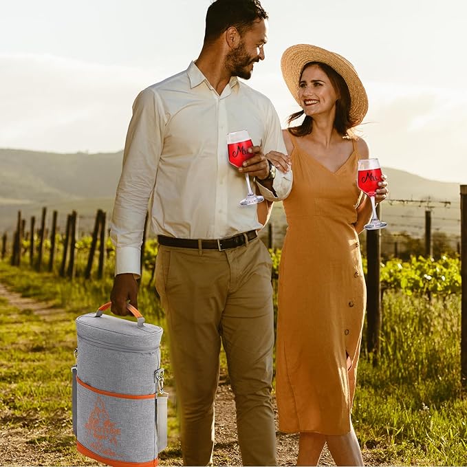 Berlune 12 Pcs Wedding Gifts for Couple 2024 Wine Gifts Set for Wedding Bridal Shower Gifts Anniversary Engagement Gifts for Newlyweds Mr and Mrs Gift Wine Cooler Tote Bag Wine Accessories Gifts Set
