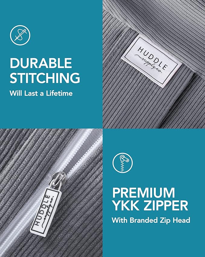 Stuffed Animal Bean Bag Storage (No Filler) - Machine Washable Kids Bean Bag Chair Cover Makes Extra Large Bean Bag Chair Stuff Toys & Soft Items - Stuffed Animal Holder for Kids -Grey Corduroy