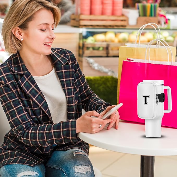 Mini Water Bottle Pouch for Stanley-Tumbler pouch with Zipper Pocket, Stanley pouch, Insulated Mug pouch, Tumbler carry holder pouch, Travel mug pouch | Waterproof