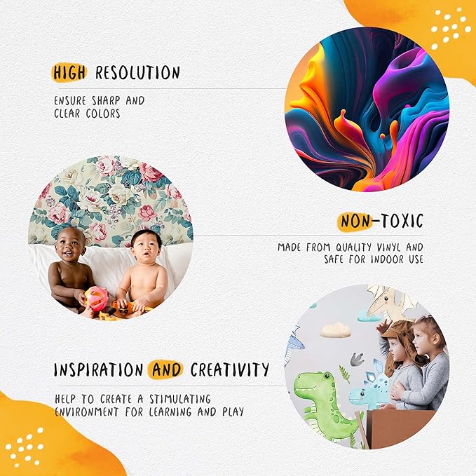 Hot Air Balloon Wall Decals for Kids by Lipastick – 87 pcs Cartoon Animals Wall Decals for Girls Boys Kids Baby - Animal Wall Stickers for Nursery Room Bedroom - Raccoon Fox Koala Panda M Size