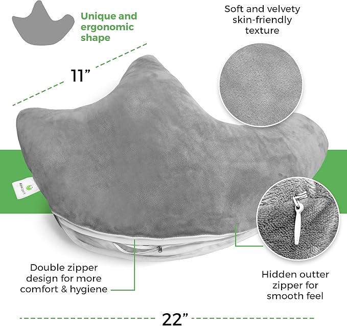 Rotator Cuff Pillow – Soft and Comfortable Shoulder Pillow for Shoulder Surgery – Ergonomic Uniquely Shaped Shoulder Pain Relief Support – Double Zipper Cover – Machine Washable