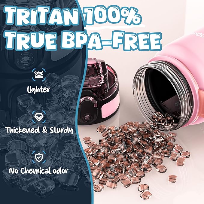 OLDLEY Kids Water Bottle for School, 17 oz (2 lids) BPA-Free Reusable Leak-proof Durable Tritan Plastic Water Bottles with Straw & Chug Lids, Anti-dust Spout Cover (Pink)