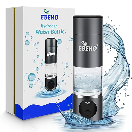 Hydrogen Water Bottle Generator: 5000+PPB Hydrogen Water, SPE PEM Technology, Portable Water Ionizer, Food-Grade & Shock-Proof Cup, Long-Lasting Battery, Leakproof - Easy to Use & Carry