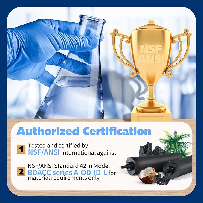 NSF/ANSI 42&372 Certified Black Filters, Replacement for Berkey BB9-2 Purification Elements Filters, Compatible with Berkey Gravity Filter System, Travel, Large, Royal, Crown Series, 2 Pack