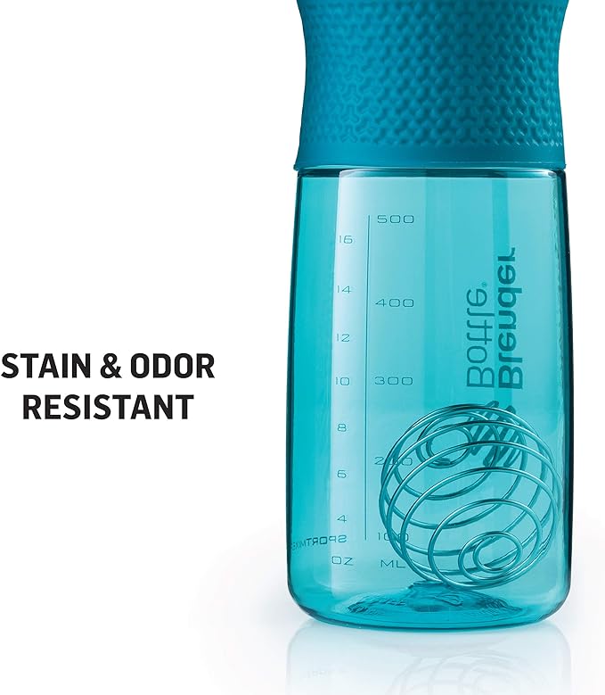 BlenderBottle SportMixer Shaker Bottle Perfect for Protein Shakes and Pre Workout, 20-Ounce, Navy