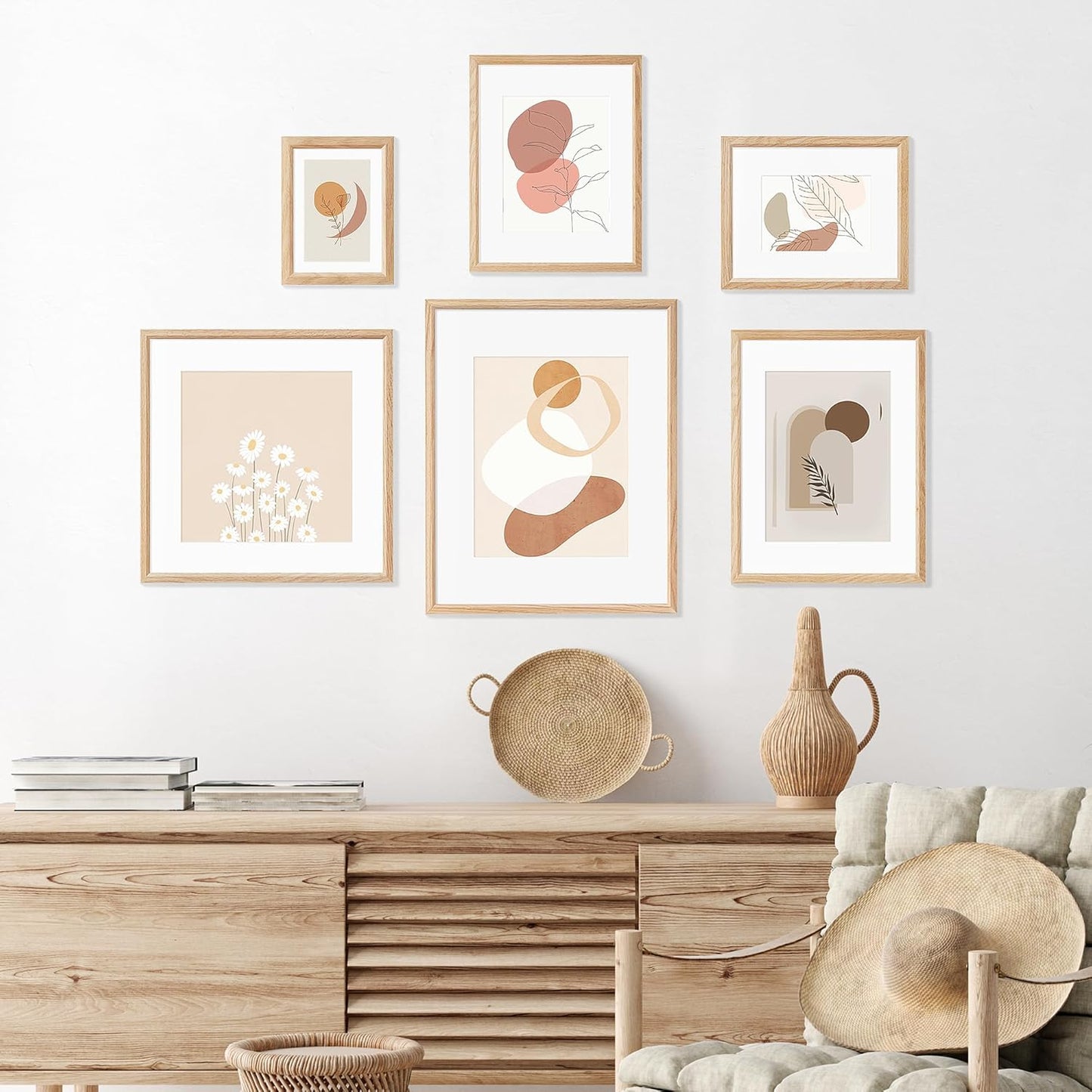 16x20 Picture Frame Natural Solid Oak Photo Frames with 11x14 Removable Mat Wall Hanging Large Handcrafted Frame with HD Plexiglass Wall and Tabletop Display Large Poster Frame