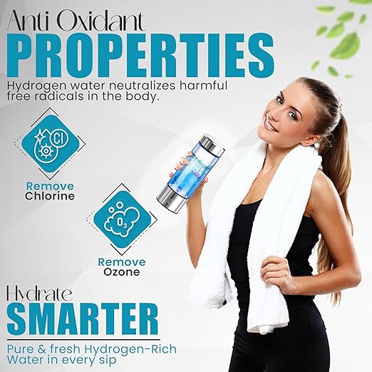 DASZERX® Hydrogen Water Bottle 2024, Ion Water Bottle Improve Water Quality in 3 Minutes, Rich Water Bottle Generator with SPE PEM Technology Water Ionizer