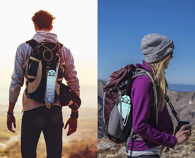 Enerbone 32 oz Drinking Water Bottle with Times to Drink and Straw, Motivational with Carrying Strap, Leakproof BPA & Toxic Free, Ensure You Drink Enough Water for Fitness Gym Outdoor