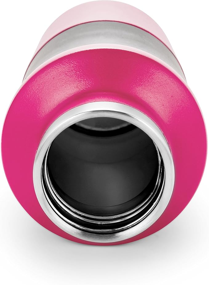 Camco Currituck Standard Mouth Raspberry Pink 12 oz. Water Bottle - BPA Free, Keeps Drink's Temperature For Hours, Great for Outdoor Activities (51936)