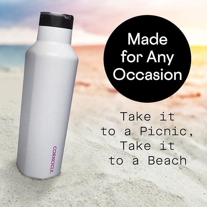 Corkcicle Sport Canteen Insulated Tumbler, Unicorn Magic, 20 oz – Reusable Water Bottle Keeps Beverages Cold for 25 Hours & Hot 12 Hours – Cupholder Friendly Tumbler with Screw-On Cap