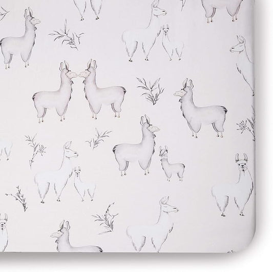 Crib Sheets - Crib Sheets Girl -Crib Sheets Boy - Jersey Sheets - Nursery Bedding - Toddler Bedding Sets for Girls - Toddler Bedding Sets for Boys - Baby Crib Sheets - OILO Studio Crib Sheet Llama