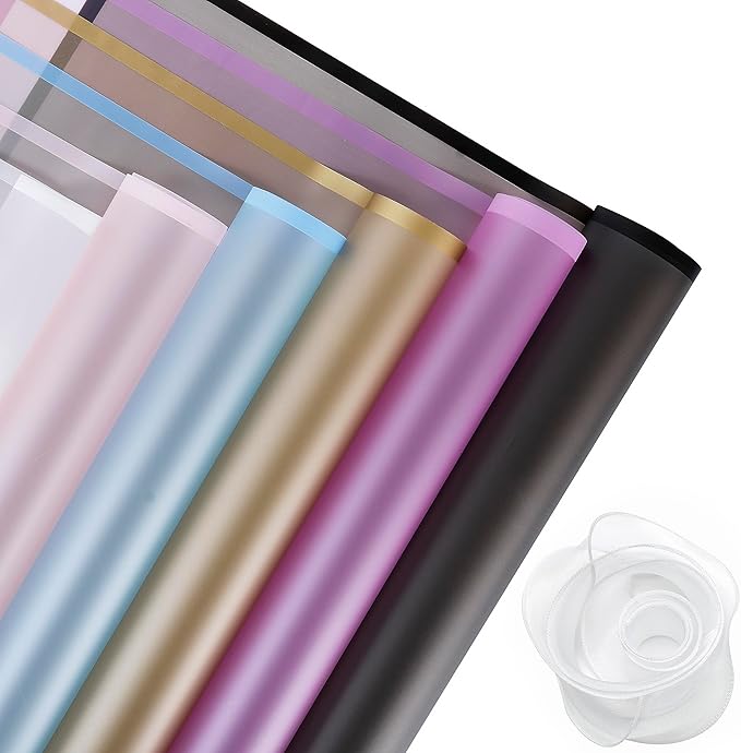 Fondleadmiringly30 sheetsFlower Wrapping Paper, Flower Shop Paper, Waterproof Wrapping Paper, semi Transparent Wrapping Paper