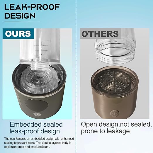 Hydrogen Water Bottle, Hydrogen Water Bottle Generator, 2024 Fifth-Generation Technology Hydrohealth Hydropure Water Maker Bottle, Aqua Fusion Healthy Best Hydration Portable Hydrogen Lonizer Machine