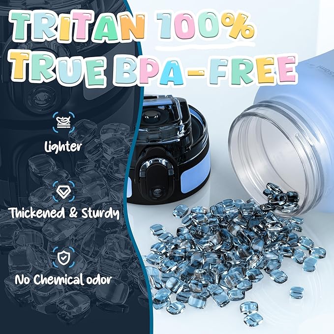 OLDLEY Kids Water Bottle for School, 12 oz (2 lids) BPA-Free Reusable Leak-proof Durable Tritan Plastic Water Bottles with Straw & Chug Lids, Anti-dust Spout Cover (Dreamland)