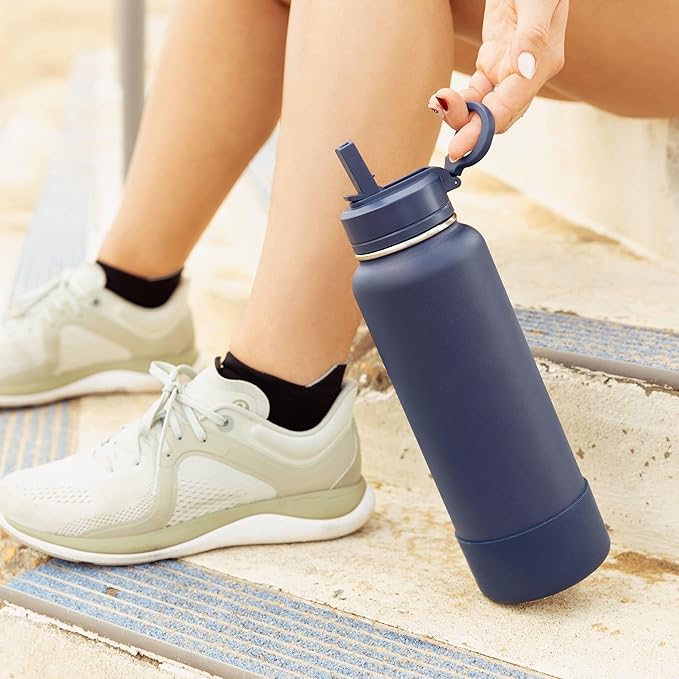 Hydrapeak 32oz Sport Insulated Water Bottle with Chug Lid, Leak & Spill Proof, Keeps Drinks Cold for 24 Hours, Hot for 12 Hours, Premium Stainless Steel Water Bottles (32oz, Orchid)