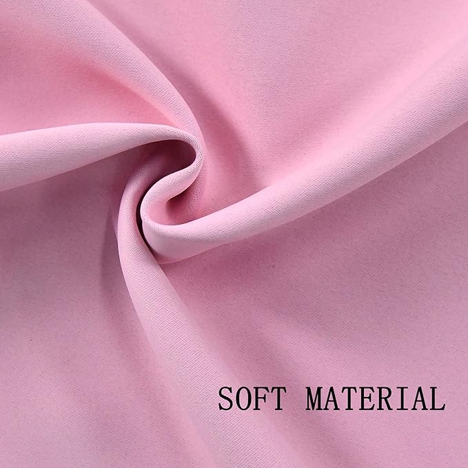 Brush Pink Valance for Girls Bedroom Blackout Grommet Top Valance Window Treatment for Living Room Short Straight Drape Valance for Nursery Baby Girls Room 42X18 1 Panel