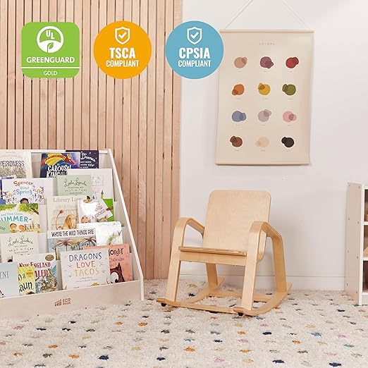 ECR4Kids Bentwood Rocking Chair, Kids Furniture, Natural