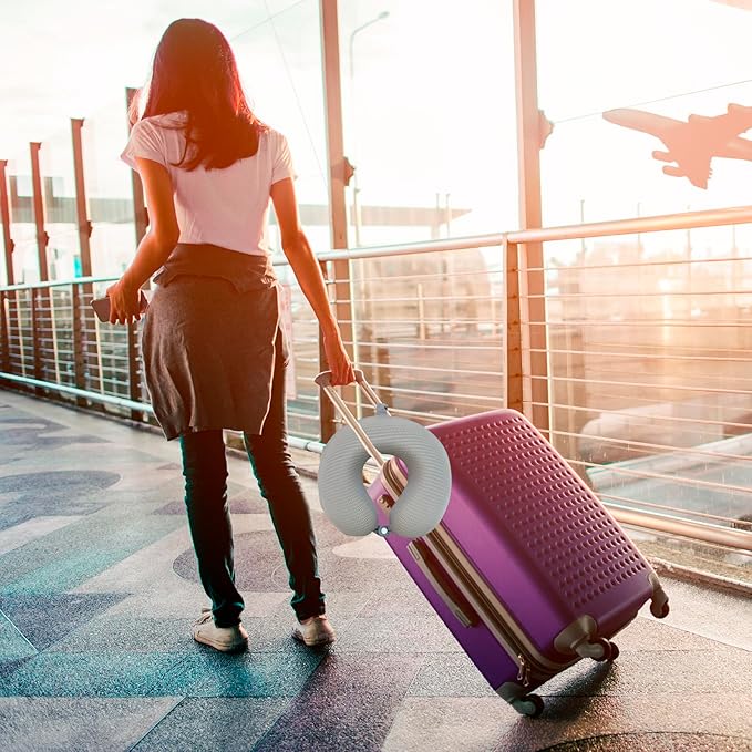 Neck Pillow Cover, Travel Neck Pillow Cover, Travel Neck Pillow Case Cover, Travel U Neck Pillow Cover, Soft and Smooth, Neck Pillow Replacement Cover (Only Pillow Covers, no Filler)