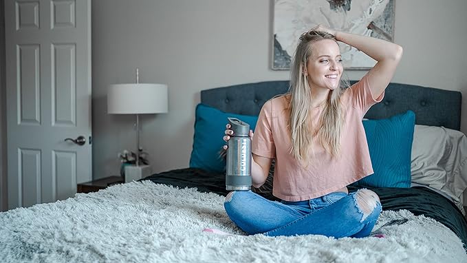 COLDEST Sports Water Bottle - 40 oz(Straw Lid), Leak Proof, Vacuum Insulated Stainless Steel, Hot Cold, Double Walled, Thermo Mug, Metal Canteen (40 oz, Stardust Glitter)