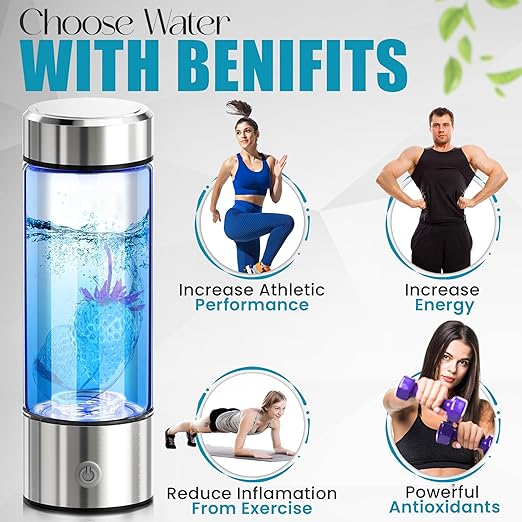 DASZERX® Hydrogen Water Bottle 2024, Ion Water Bottle Improve Water Quality in 3 Minutes, Rich Water Bottle Generator with SPE PEM Technology Water Ionizer