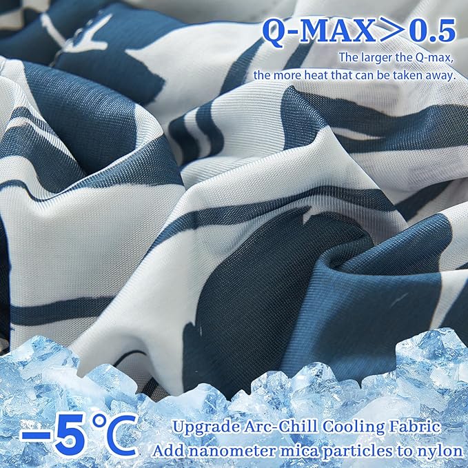Cooling Pillow Cases for Hot Sleepers - Double Side Arc-Chill Q-Max>0.5 Cooling Fiber Cool Pillow Cases 2 Pack - Breathable Soft Cold Pillow Cases with Hidden Zipper (20" x 36")