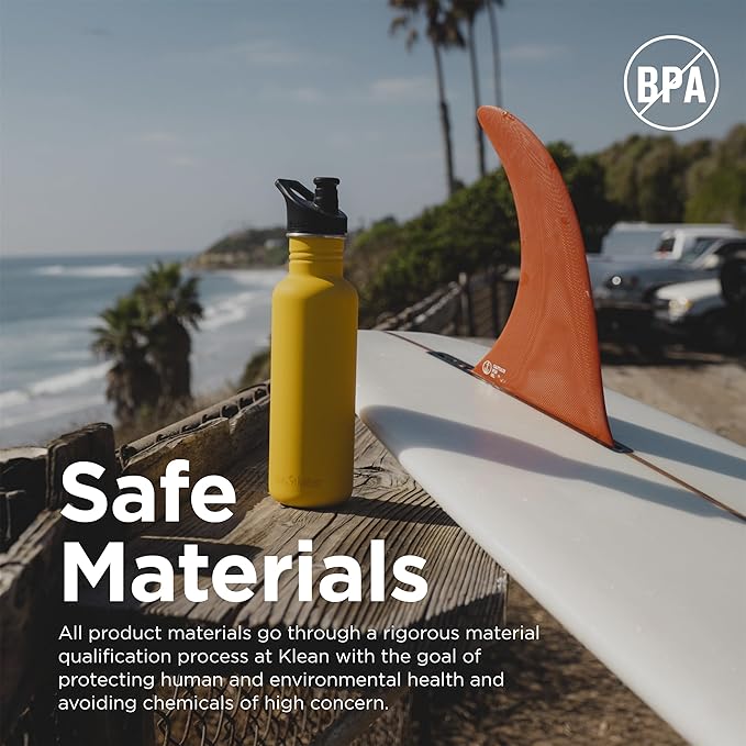 KLEAN KANTEEN Old Gold Sport Cap with Classic Water Bottle 27oz, 1 EA