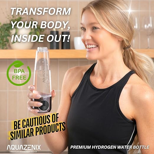 Premium Hydrogen Water Generator - 3500 ppb Hydrogen-Rich Water, Advanced SPE/PEM Technology, OLED Display, Rechargeable Battery, Lilac