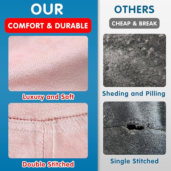 Lukeight Stuffed Animal Storage Bean Bag Chair Cover for Kids, Zipper Beanbag Chair Cover for Organizing Toddler and Kids' Rooms Plush Toys (Pink Velvet, X-Large)