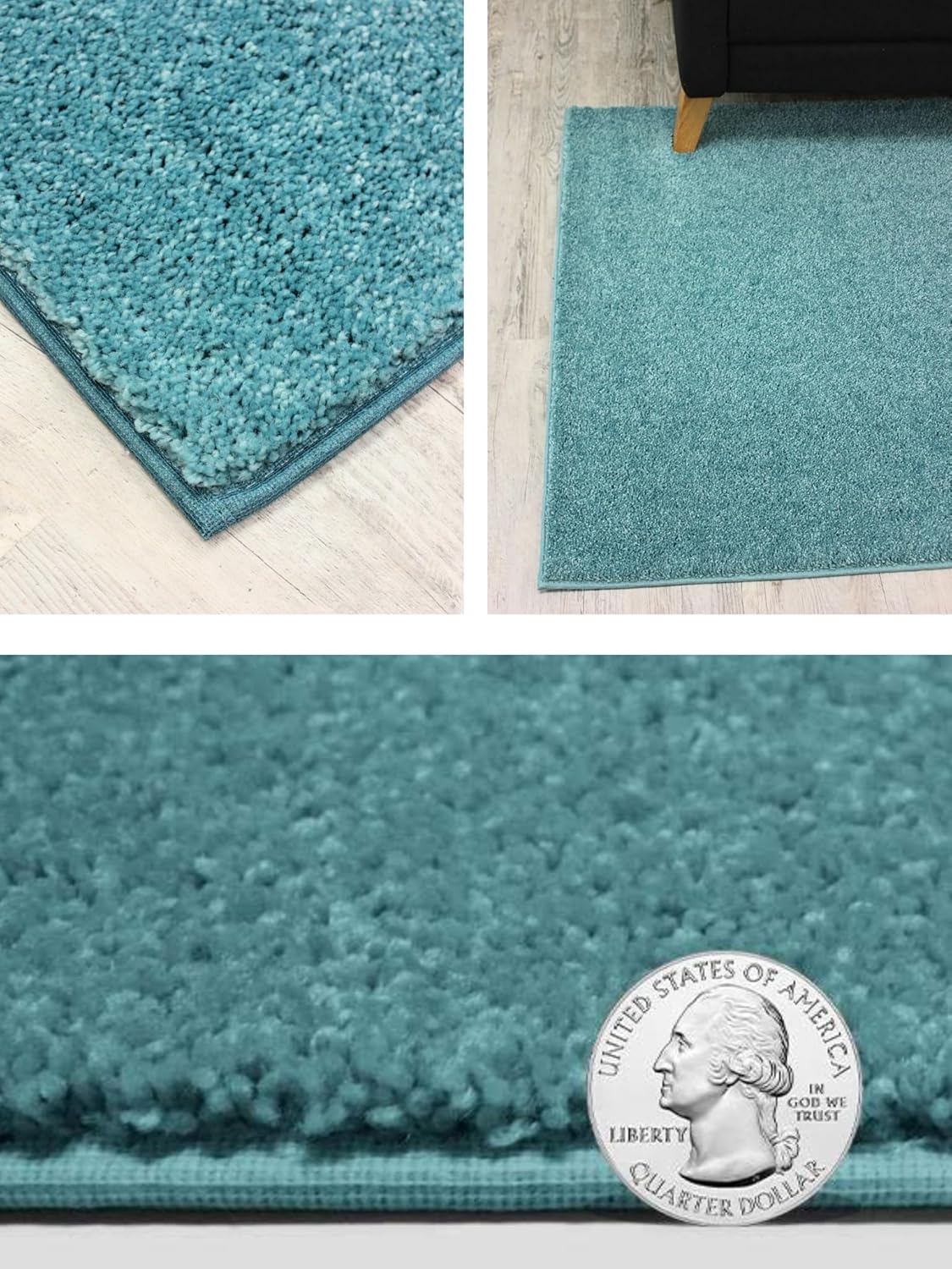 KOECKRITZ Soft and Colorful Kids Classroom Area Rugs (Passes Flammability Pill Test) Many Sizes and Bright Colors to Select from (8' x 10', Surf)