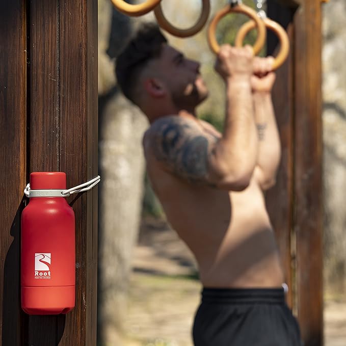 Root FTC Bottle Thermal Flask Stainless Steel Double Wall, Anti Drop Cap, Shockproof Bottom, Bungee Cords, 530 ml, 700 ml and 940 ml - Hot (20h) / Cold (24h)