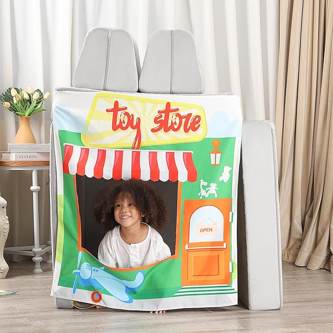 Play Panels for Kids Foam Play Couch, Toy Store
