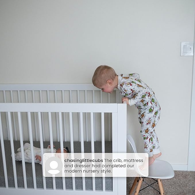 GAP babyGap Charlie 6-in-1 Convertible Crib - Greenguard Gold Certified, Grey