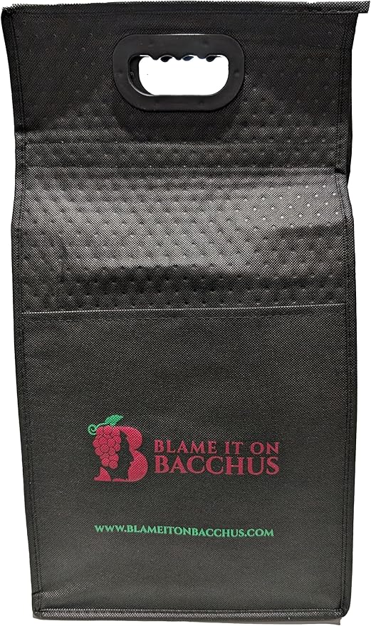6-Bottle Insulated Wine Tote, Black